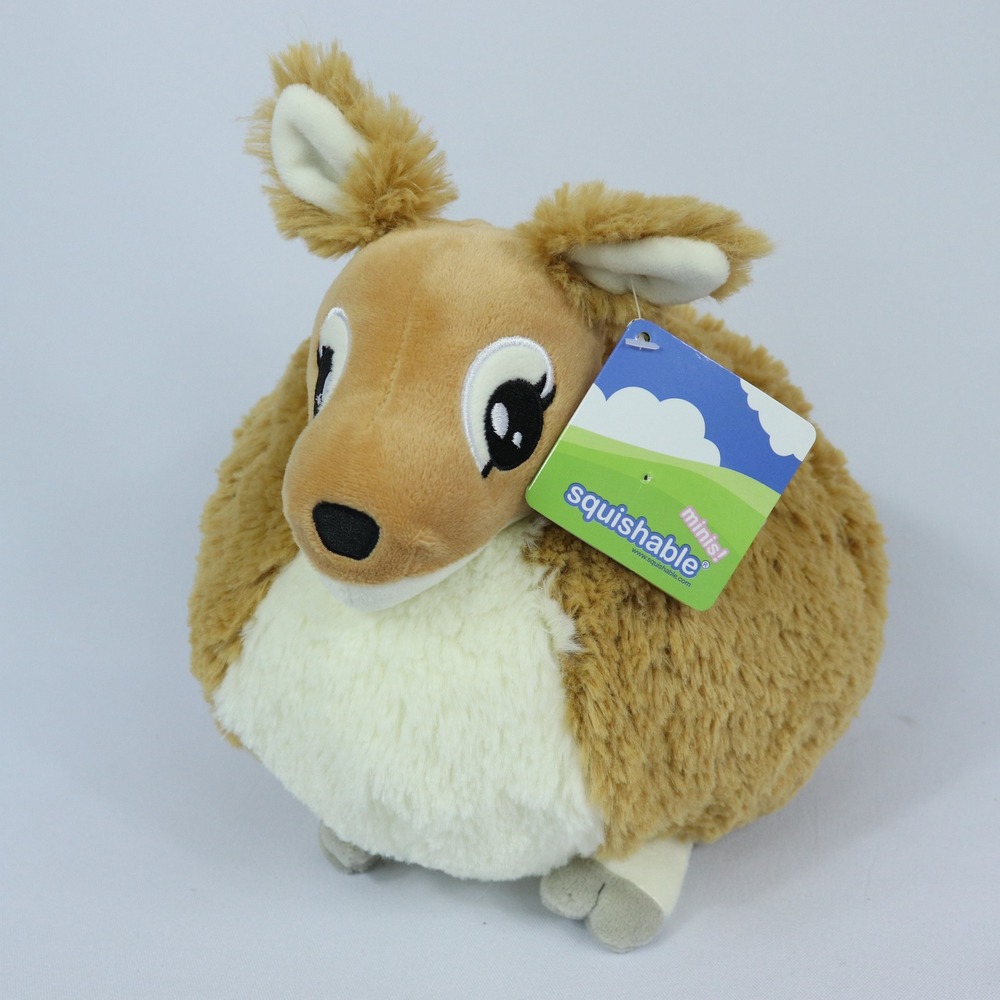 Squishable Mini Baby Deer 7" Plush Round Fawn Stuffed Animal RETIRED NWT